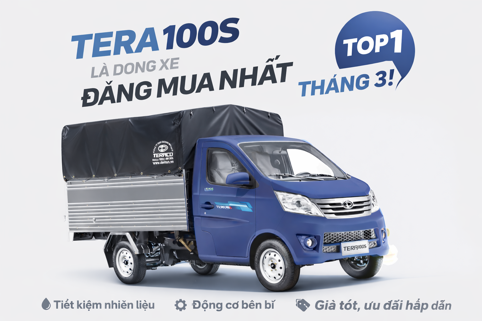Tera 100S Thùng Mui Bạt: "Vua" Xe Tải Nhẹ Đáng Mua Nhất Tháng 3/2026