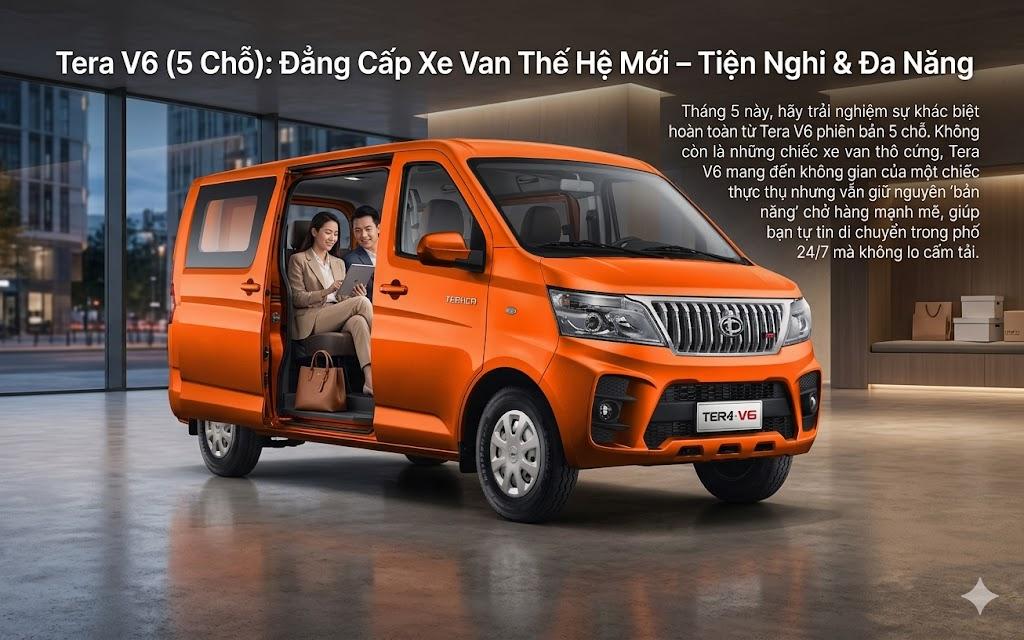 Tera V6 (5 Chỗ): Đẳng Cấp Xe Van Thế Hệ Mới – Tiện Nghi & Đa Năng