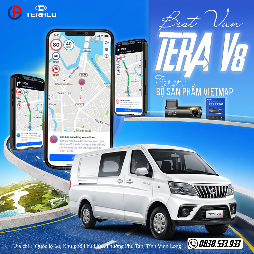 Tera V6: Xe Tải Van Thế Hệ Mới – Giải Pháp Vận Tải Nội Đô 24/7 Đẳng Cấp