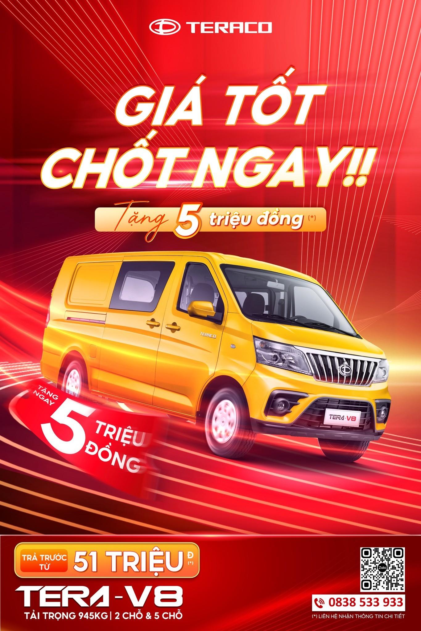 🚐 TERA V6 – Dòng xe tải van đa năng, tiện dụng cho đô thị hiện đại