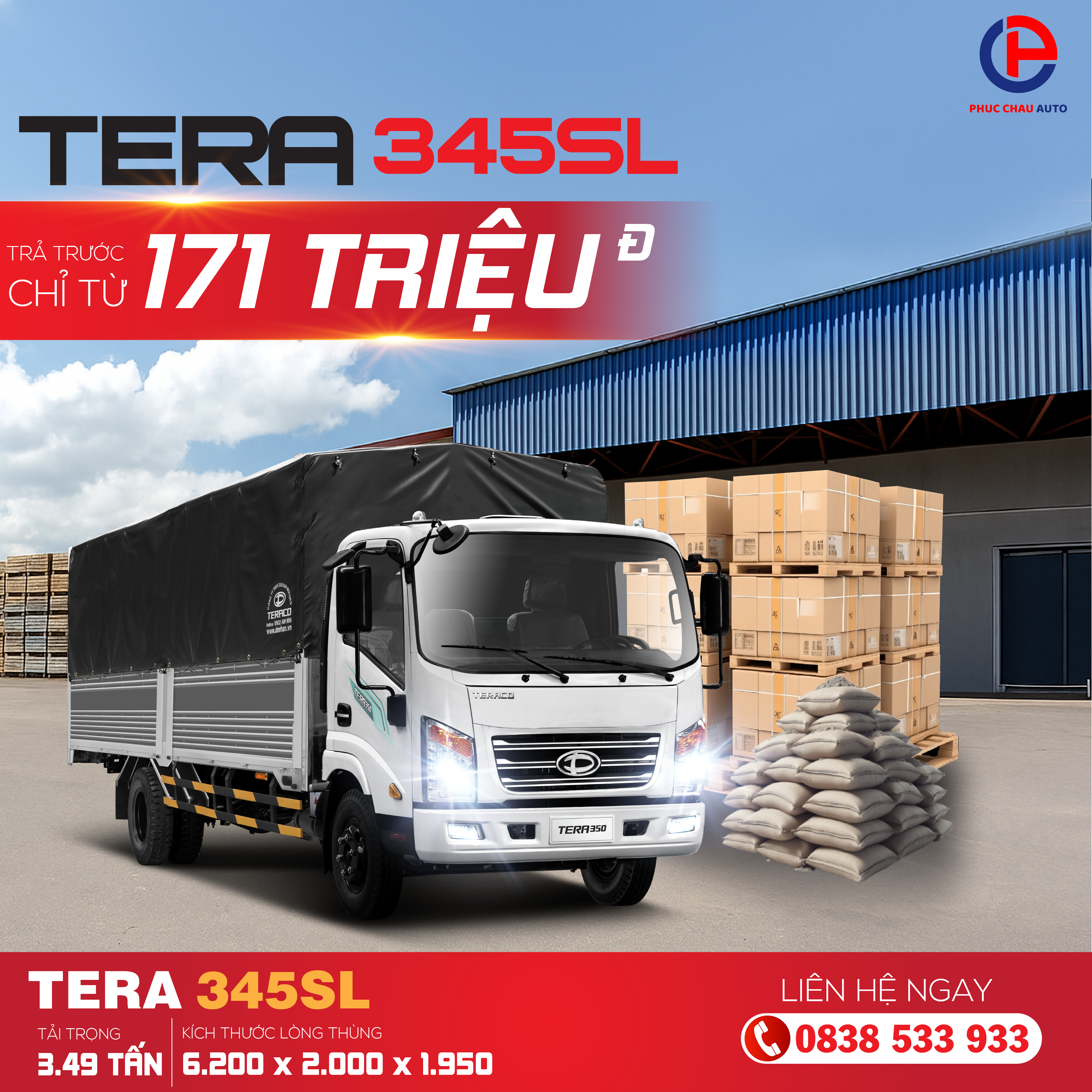 🚛 TERA 345SL – DÒNG XE ĐÁNG MUA NHẤT THÁNG 7 TẠI Ô TÔ PHÚC CHÂU