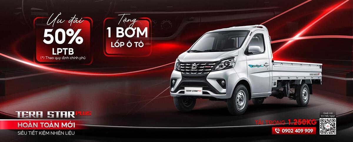 Tera Star Plus – Xe tải nhẹ máy xăng tải trọng 1.250kg