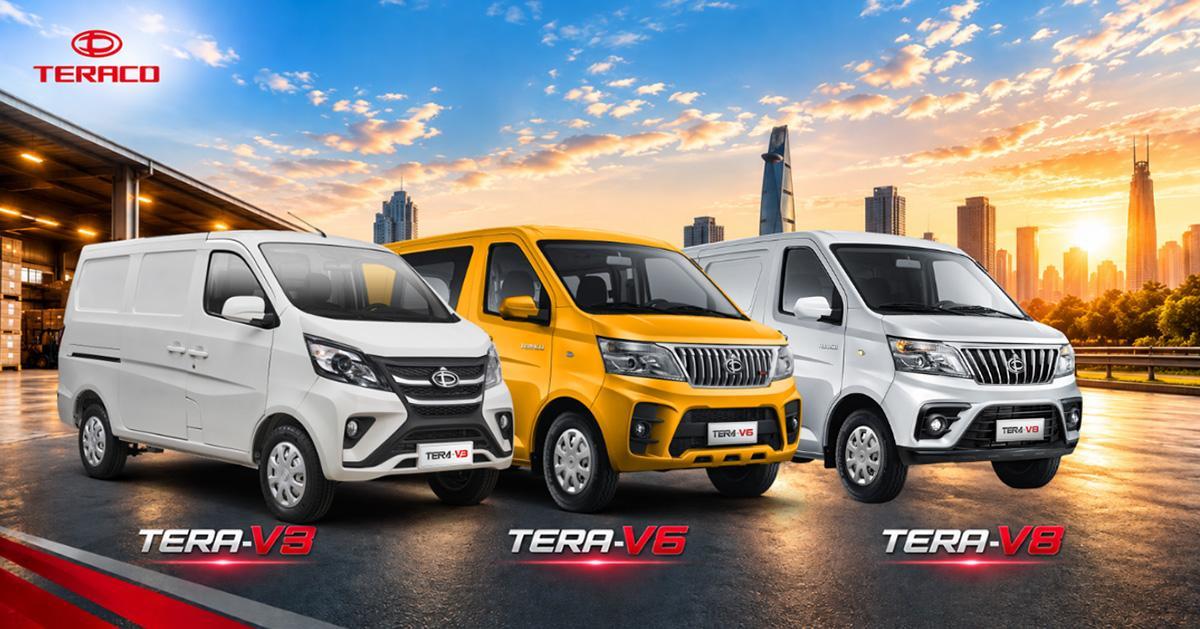 xe tải TERA 350 Plus với các loại thùng khác nhau gồm thùng lửng, thùng kín và thùng mui bạt.