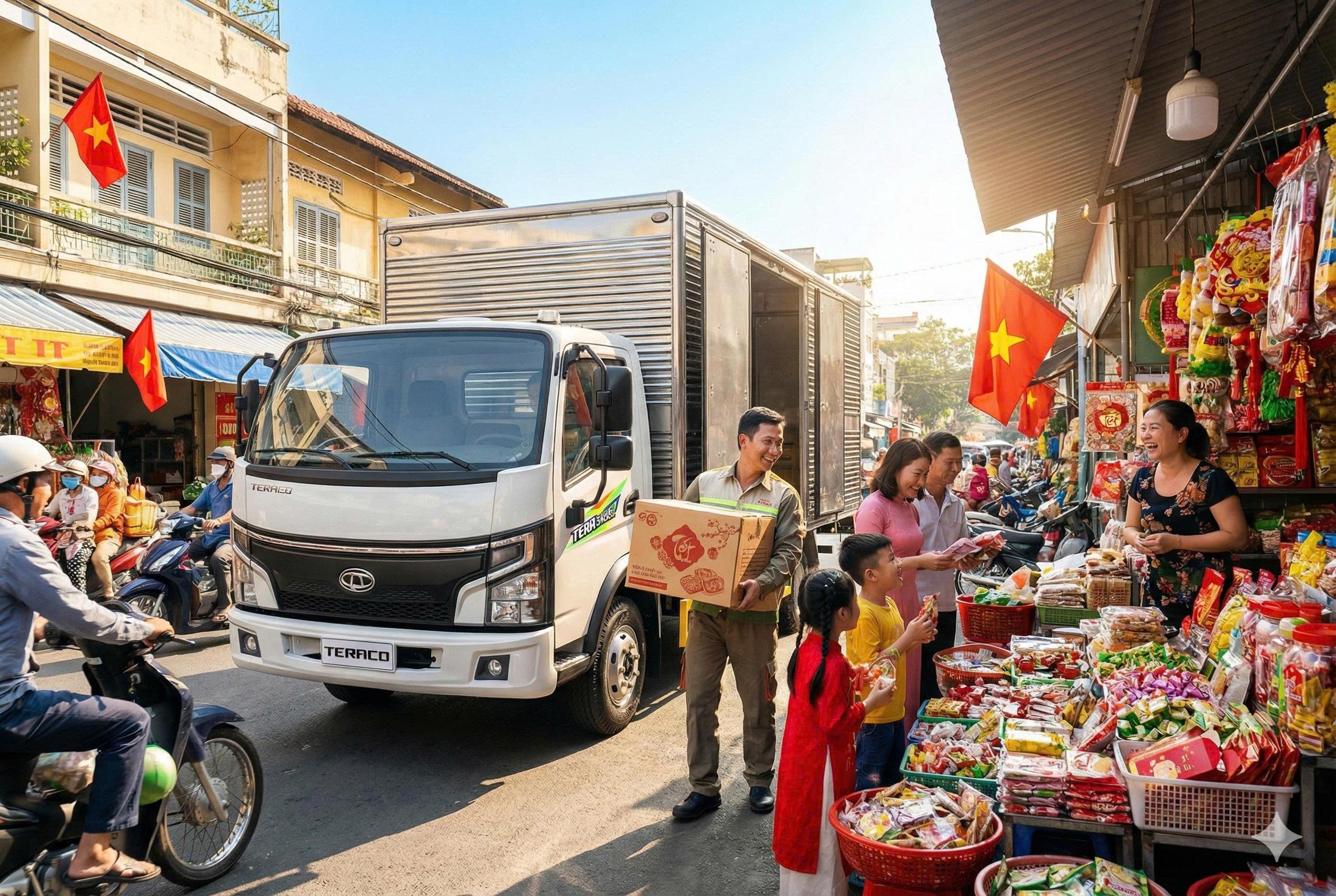 🚛 TERA 245SL PLUS: Thùng Dài 6.3m – Giải Pháp Tối Ưu Cho Bằng Lái B2